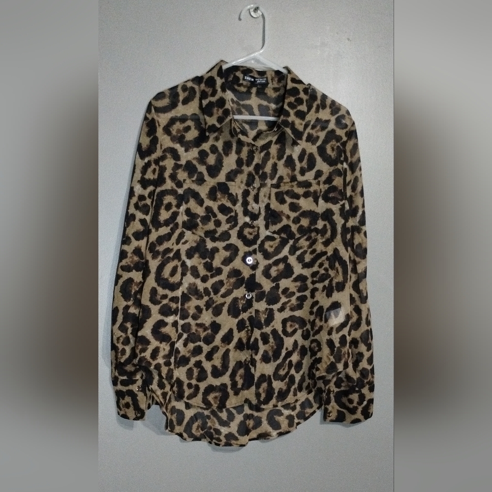 SHEIN Animal Print Women's Blouse (12)